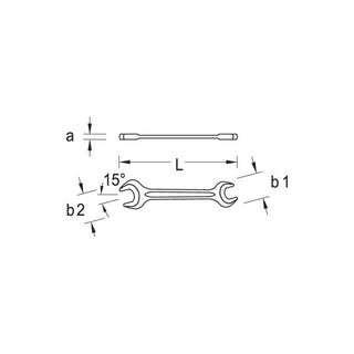 Gedore 6584130 Double open ended spanner 8x9 mm