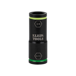 Klein Tools 66074 Flip Impact Socket, 3/4 and 13/16-Inch