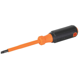 Klein Tools 6824INS Insulated Screwdriver, 1/4-Inch Cabinet Tip, 4-Inch Round Shank