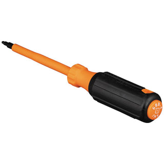 Klein Tools 6884INS Insulated Screwdriver, #1 Square Tip, 4-Inch Shank