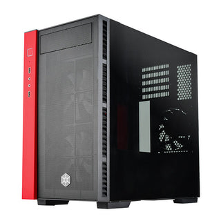 SilverStone Technology RL08BR-RGB Black and Red Micro-ATX Case