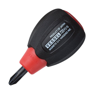 Vessel Tools 720P215 Super Cushion Screwdriver (Stubby Type) No.720, Ph No.2 x 15