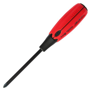 Vessel Tools 730P2100 Super Cushion Tang-Thru Screwdriver No.730, Ph No.2 x 100