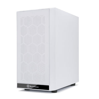 Silverstone Technologies PS15W-G Micro-ATX & Mini-DTX Mesh Front Panel Steel Body Tempered Glass Side Panel - White Plus Tempered Glass Window