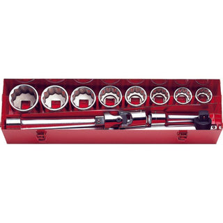 Ko-Ken 8200M 1 Inch Sq. Dr. Socket Set 12 Point 12 Pieces