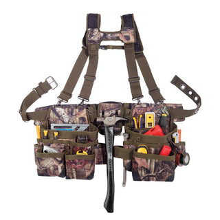 Bucket Boss 85035 Camo Tool Belt with Suspenders, Tool Belts - Original Series