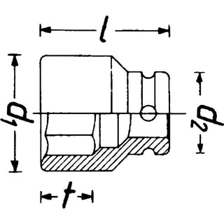 Hazet 900SLG-1822/3 Ford Wheel Bolt Set, 3 Pieces