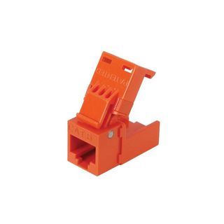 Platinum Tools 706OR-4C EZ-SnapJack Cat6, Orange 4/Clamshell