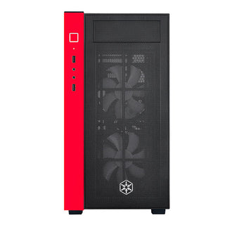 SilverStone Technology RL08BR-RGB Black and Red Micro-ATX Case