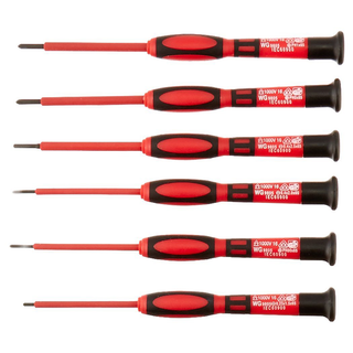 Platinum Tools 19110 1 KV Insulated Precision Screwdriver Set (Pack of 6)