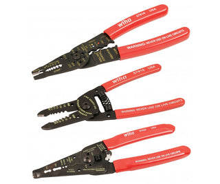 Wiha Tools 57830 3 Piece Classic Grip Wire Strippers and Pliers Set