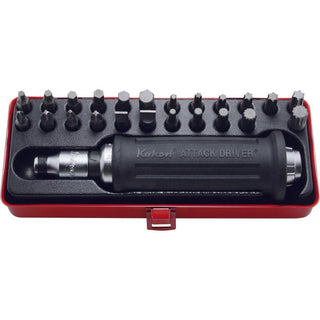 Ko-Ken AG112F 1/2 Inch Sq. Dr. Attack Driver Set Rubber Grip 25 pieces