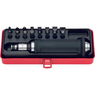 Ko-Ken AG112H 1/2 Inch Sq. Dr. Attack Driver Set Rubber Grip 18 Pieces