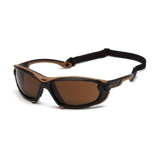 Carhartt CHB1018DTMP Toccoa Sandstone Bronze Anti-Fog Lens with Black and Tan Frame (polybag)