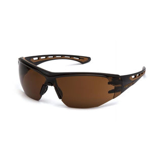 Carhartt CHB818ST Easley Sandstone Bronze Anti-Fog Lens with Black and Tan Frame (polybag)