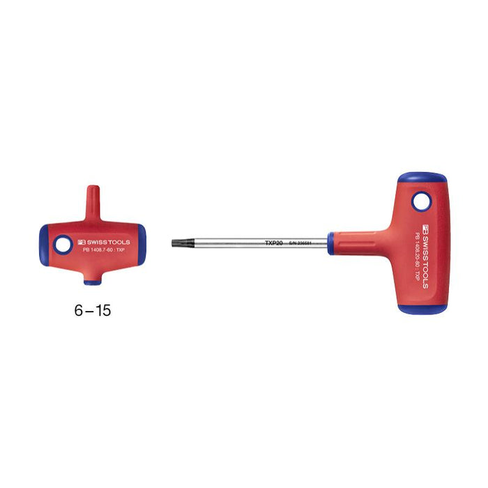 PB Swiss Tools PB 1408.7-60 Cross-Handle Screwdrivers, TORX® Plus TXP9