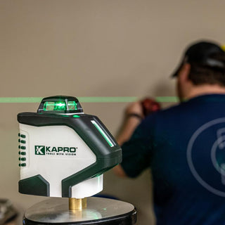 Kapro 962G Prolaser Green - 3 Beam Self Leveling Cross Line 360 Laser with Plumb Dots