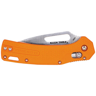 Klein Tools OFK000ORT Resurgence Fishing Pocket Knife, Orange & Drop Point