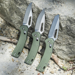 Klein Tools OGK000GNT Resurgence Hunting Pocket Knife, Green & Drop Point