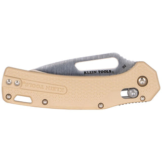 Klein Tools OGK000TNT Resurgence Hunting Pocket Knife, Sand & Drop Point