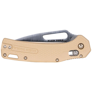 Klein Tools OGK001TNT Resurgence Hunting Pocket Knife, Sand & Tanto