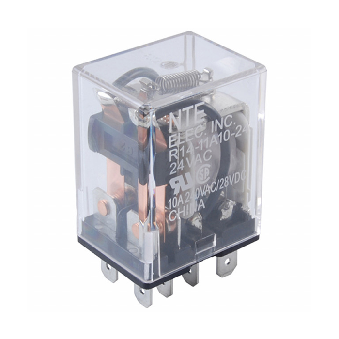 NTE Electronics R14-14D10-6 RELAY-3PDT 10A 6VDC W/ PLUG-IN/SOLDER TERM.