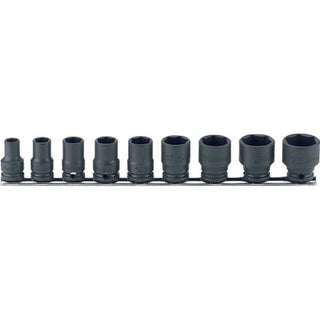 Ko-Ken RS13401M/9 3/8 Sq. Dr. Socket set 8-22mm 6 point Thin walled 9 pieces