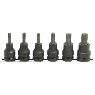 Ko-Ken RS14025/6-L60 1/2 Sq. Dr. Bit Socket set TORX® T30-T60 Length 60mm 6 pieces