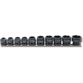 Ko-Ken RS14401MS/10 Socket set 10-27mm 6 Point 300mm Thin walled 10 pieces 1/2 Sq. Drive