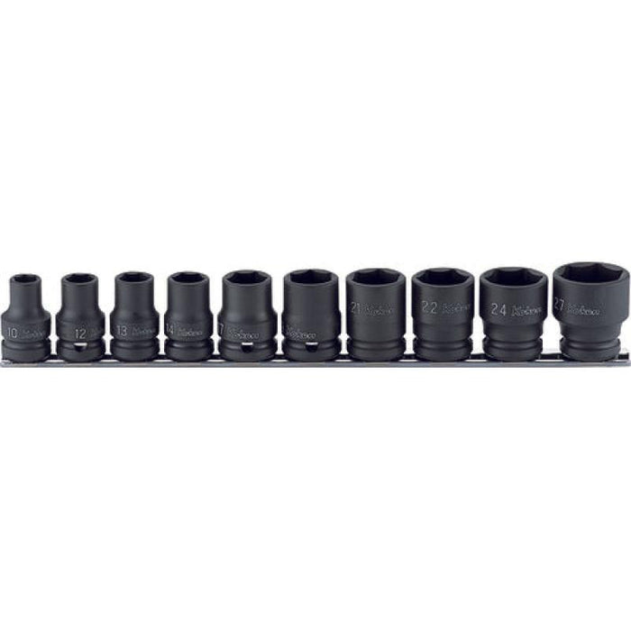 Koken RS14401M/10 1/2 Sq. Dr. Socket set 10-27mm 6 point Thin walled 10 pieces