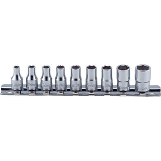 Ko-Ken RS2405A/9 1/4 Sq. Dr. Socket set 3/16-1/2 12 point 9 pieces