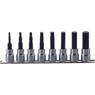 Ko-Ken RS3010M/8-L38 3/8 Sq. Dr. Bit Socket set 3mm-12mm Hex Length 38mm 8 pieces