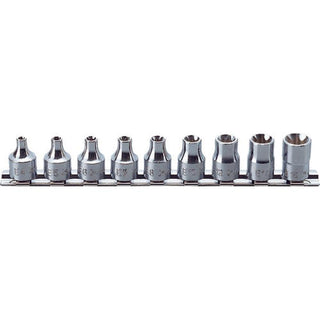 Ko-Ken RS3425/9 3/8 Inch Sq. Dr. Socket set TORX® E4-E16 9 Pieces