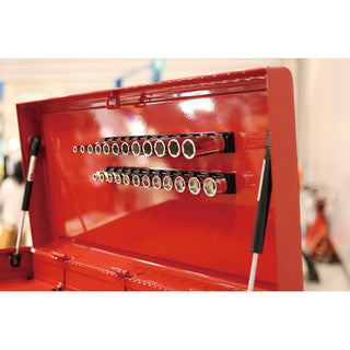 Ko-ken RSAL200-3/8X8 Magnetic Aluminum Rail 3/8"Dr. Plastic Clip 8 Pcs 200 mm