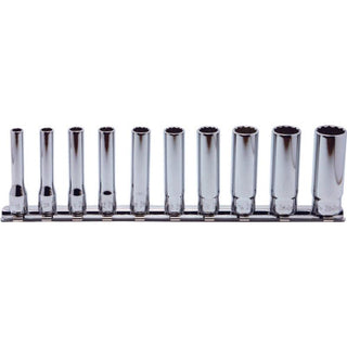 Ko-Ken RSAS2305A/10 1/4 Sq. Dr. Socket set 3/16-9/16 12 point Aerospace 10 pieces