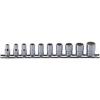 Ko-Ken RSAS2405A/10 1/4 Sq. Dr. Socket set 3/16-9/16 12 point Aerospace 10 pieces