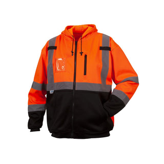 Pyramex RSZH33 Type R - Class 3 Hi-Vis Lime Premium Zipper Sweatshirt