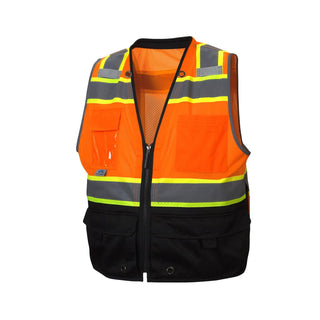 Pyramex RVZ44 Type R - Class 2 Hi-Vis Safety Vest with Black Bottom