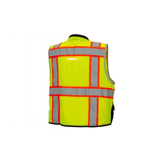 Pyramex RVZT44B Type R - Class 2 Hi-Vis Lime Heavy-Duty Utility Vest