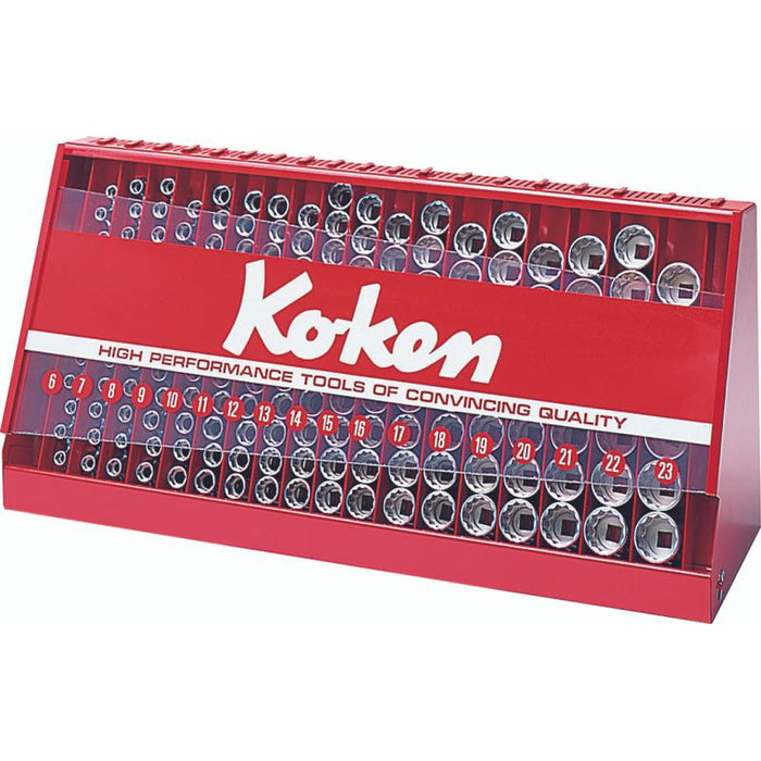 Ko-ken S3240M-05 3/8"Sq. Drive 12 Point Socket Set 177 Pieces