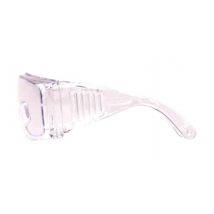 Pyramex S510SD Solo Dispenser packaging includes 12 individually wrapped, clear lens glasses