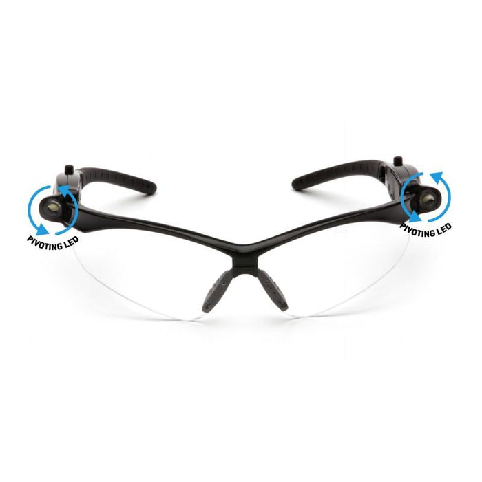 Pyramex PYSB6310SPLEDPMXTREME - Black frame / clear lens with LED temples