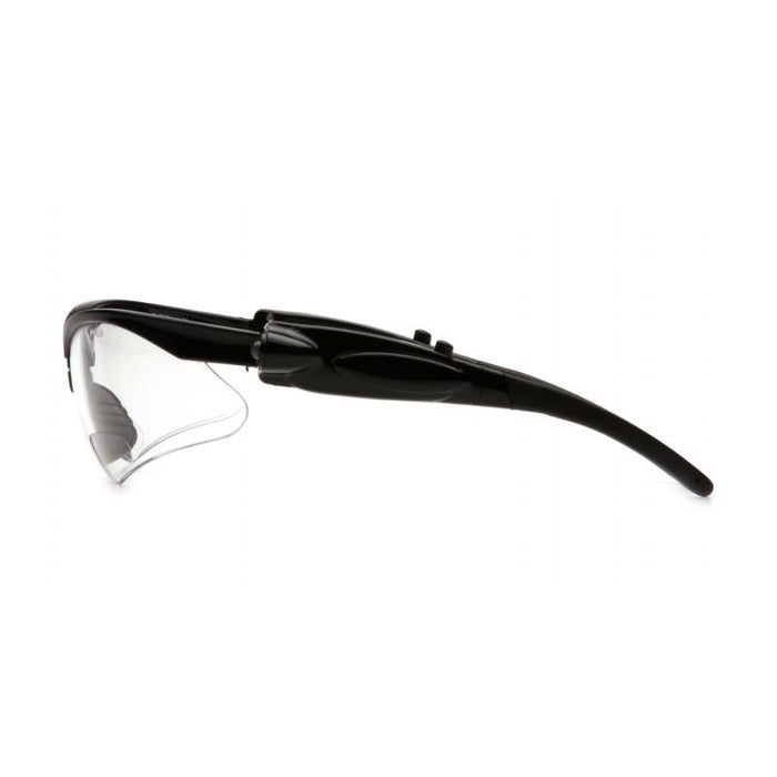 Pyramex SB6310STPLEDR25 PMXtreme Readers Clear +2.5 Anti-Fog Reader Lens with Black Frame and LED Temples Safety Glasses