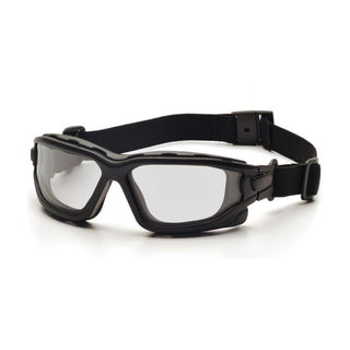 Pyramex SB7010SDT I-Force Clear Dual Pane H2X Anti-Fog Lens with Black Temples/Strap