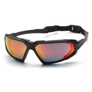 Pyramex SBB5055DT Sky Red Mirror Anti-Fog Lens with Black Frame