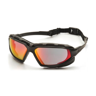 Pyramex SBG5055DT Sky Red Mirror Anti-Fog Lens with Black/Gray Frame