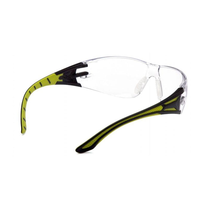 Pyramex SBGR9610S Clear Lens with Black and Green Temples