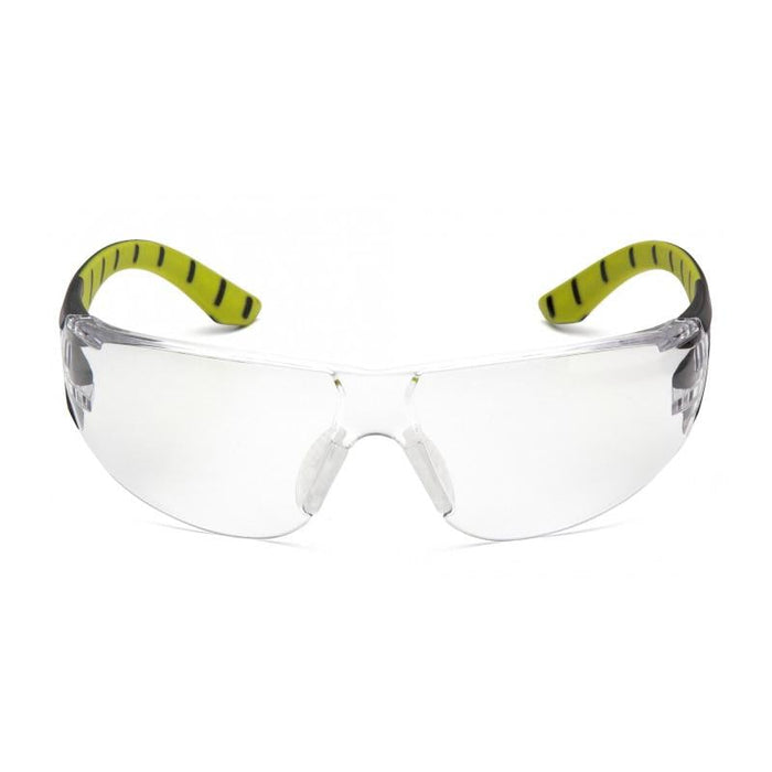 Pyramex SBGR9610S Clear Lens with Black and Green Temples