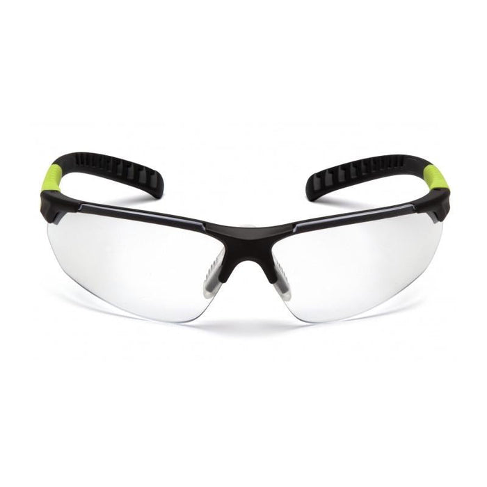 Pyramex SGL10110DTM Sitecore - Clear H2MAX Anti-Fog Lens with Gray and Lime Temples