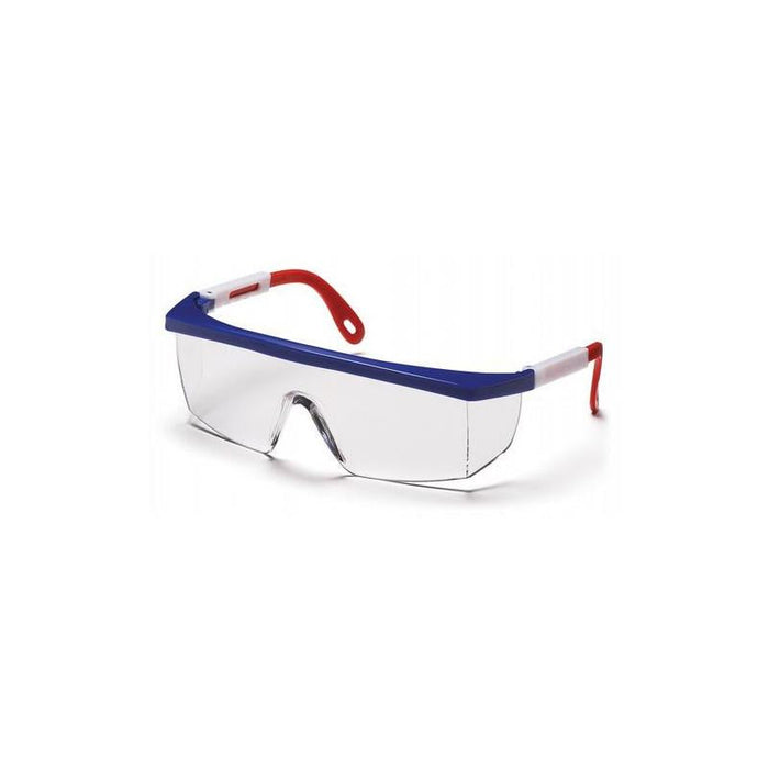 Pyramex SNWR410S Clear Lens with Red, White, and Blue Frame